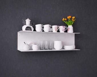 Metal Floating Kitchen Shelf, Modern Heavy Duty Wall Shelves