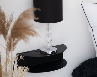 Nowoczesna metalowa wisząca szafka nocna: minimalistyczna półka nocna