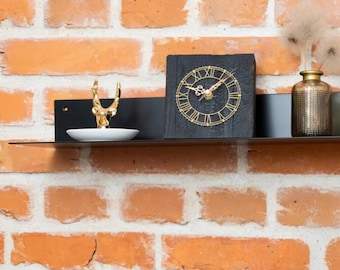 LONG WALL SHELF, Floating Plant Shelf, Metal Floating Shelf, Hanging Wall Shelves, Kitchen Bedroom Living Room Shelf Length Upto 200cm Steel