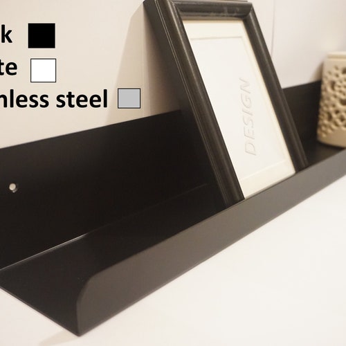 Black Picture Ledge Metal Floating Shelf or Picture Shelf. Etsy