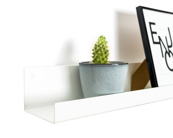 Up to 220 cm Long Metal Picture Ledge, Photo shelf, Picture Shelf, Floating Shelf, White picture ledge, Black picture ledge
