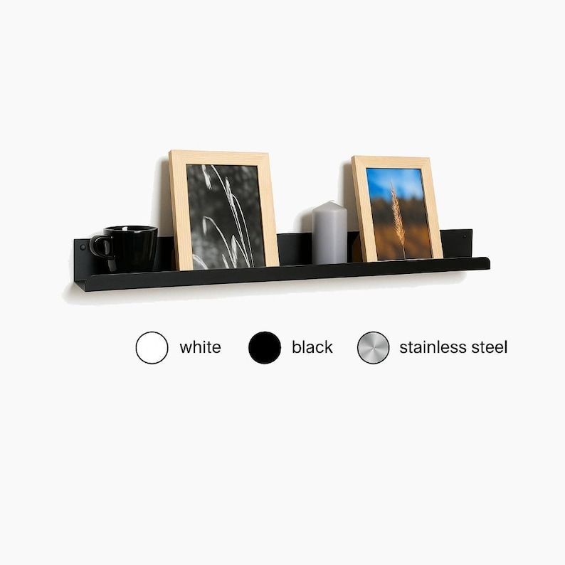 Magnetic metal picture ledge