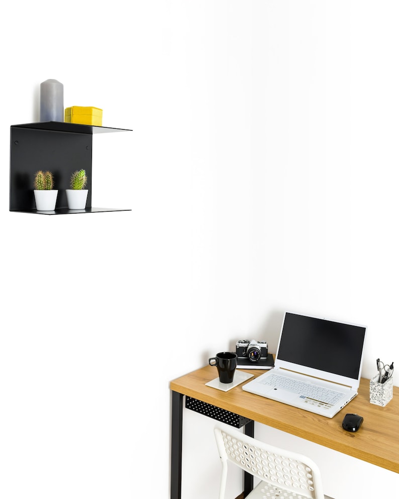 Metal Floating Shelf / up to 150cm/ Black Floating Shelf / Etsy