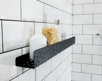 Étagère de douche noire, élégante étagère de douche 30 cm 50 cm 70 cm, étagère de douche blanche, alternative au chariot de douche, métal mat, étagère de salle de bain