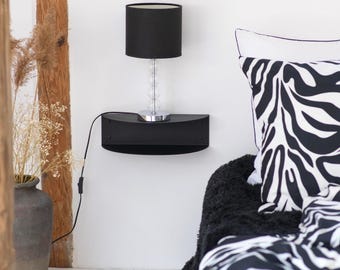 Nowoczesna metalowa wisząca szafka nocna: minimalistyczna półka nocna