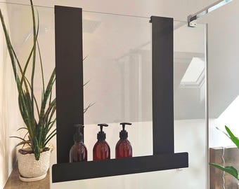 Black Hanging Shower Shelf: No-Drill Stainless Steel Bathroom Caddy