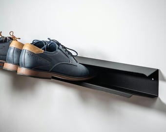 Modern Metal Wall Mounted Shoe Rack: Minimalist Entryway Organizer