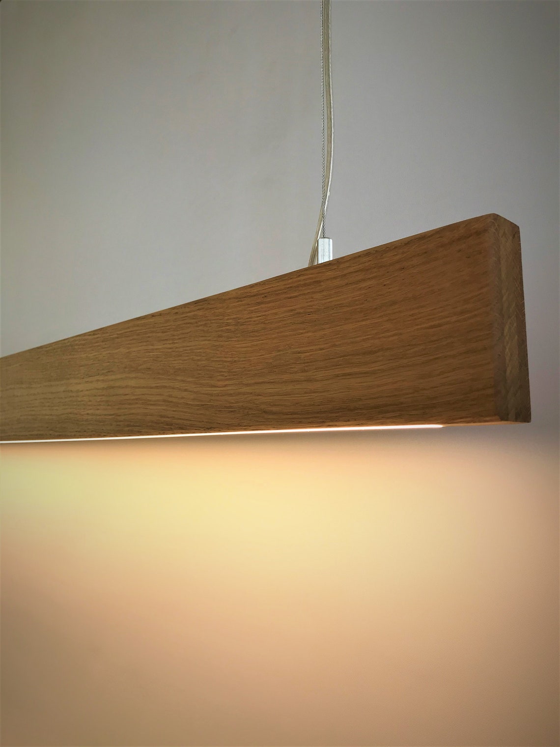 Wooden Ceiling Light LED Modern Hanging Lighting Minimalist Etsy