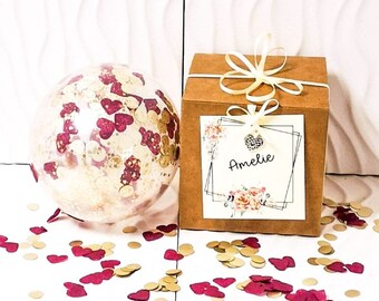 Bridesmaid Proposal Balloon Gift: Confetti Filled, Personalized Box
