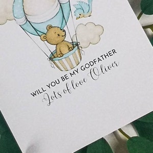 Will you be my Godparents, Godmother Godfather. Postable Invitation, Christening for any gender, Basptism, naming ceremony, guardian image 9