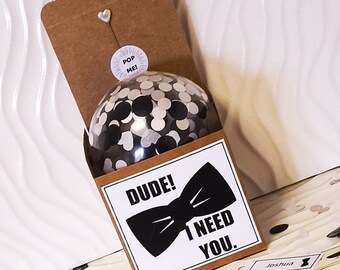 Bridesmaid Proposal Balloon: Confetti Filled Pop Me Gift