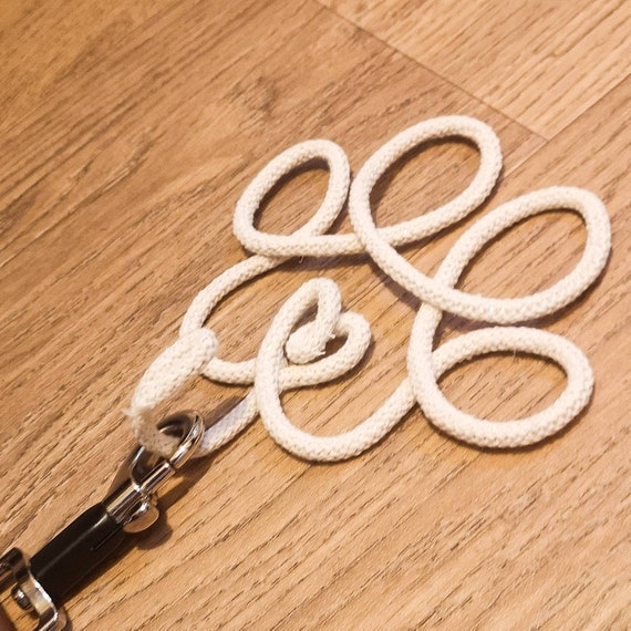 Handmade Knitted Wire Dog Lead,keys hook. Strong recycled wire and Cotton Paw shaped Hook