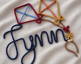 Wire Name Sign, personalised for bedroom or Nursery wall , for Decor or gifting