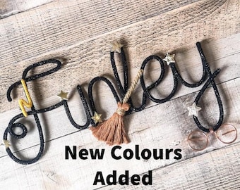 Harry Potter, personalised Knitted wire name. Custom wire name for, wizard themed bedroom or nursery