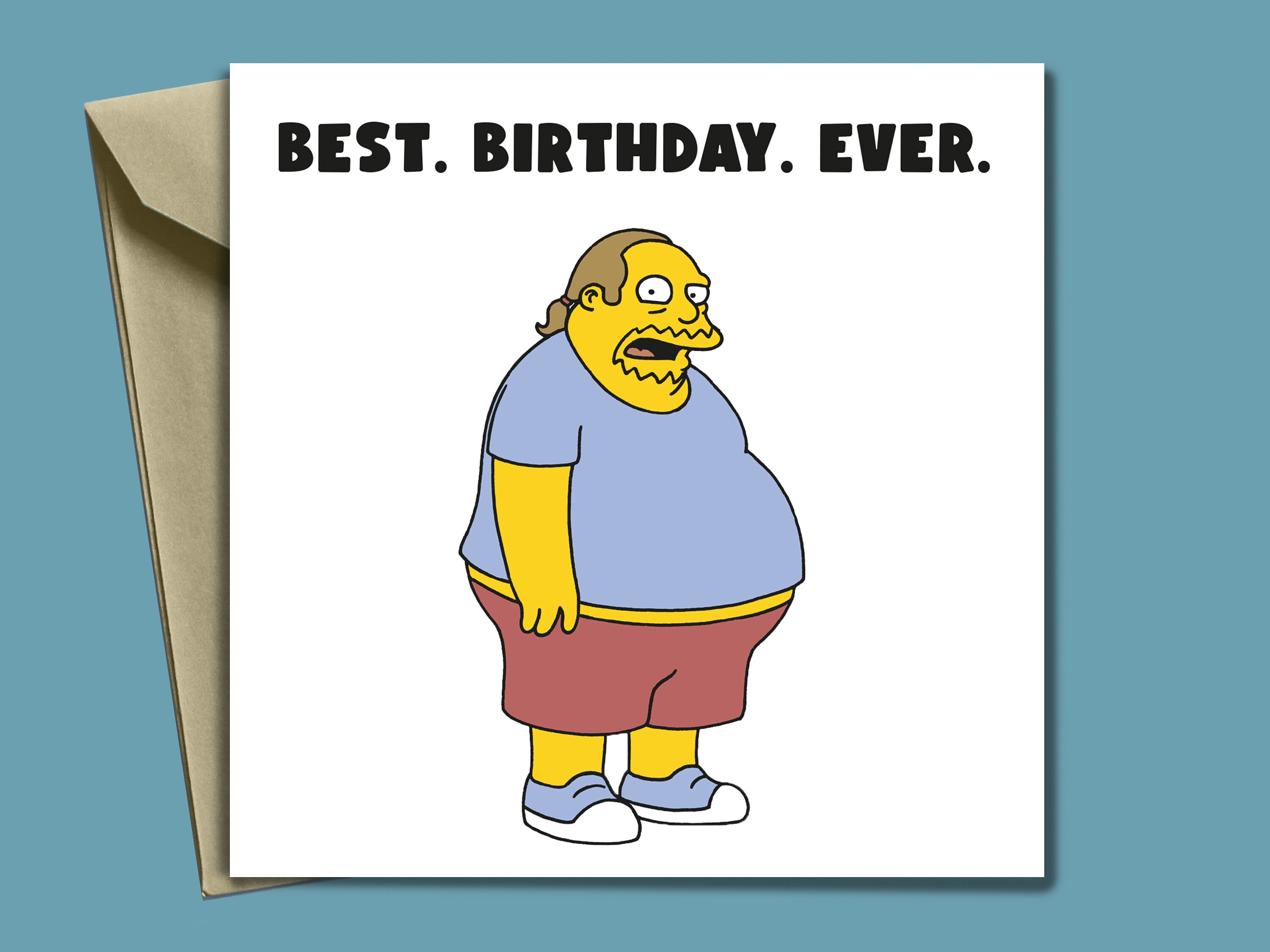 Comic Book Guy Best Birthday Card - Funny Birthday Card, Simpsons Ins…