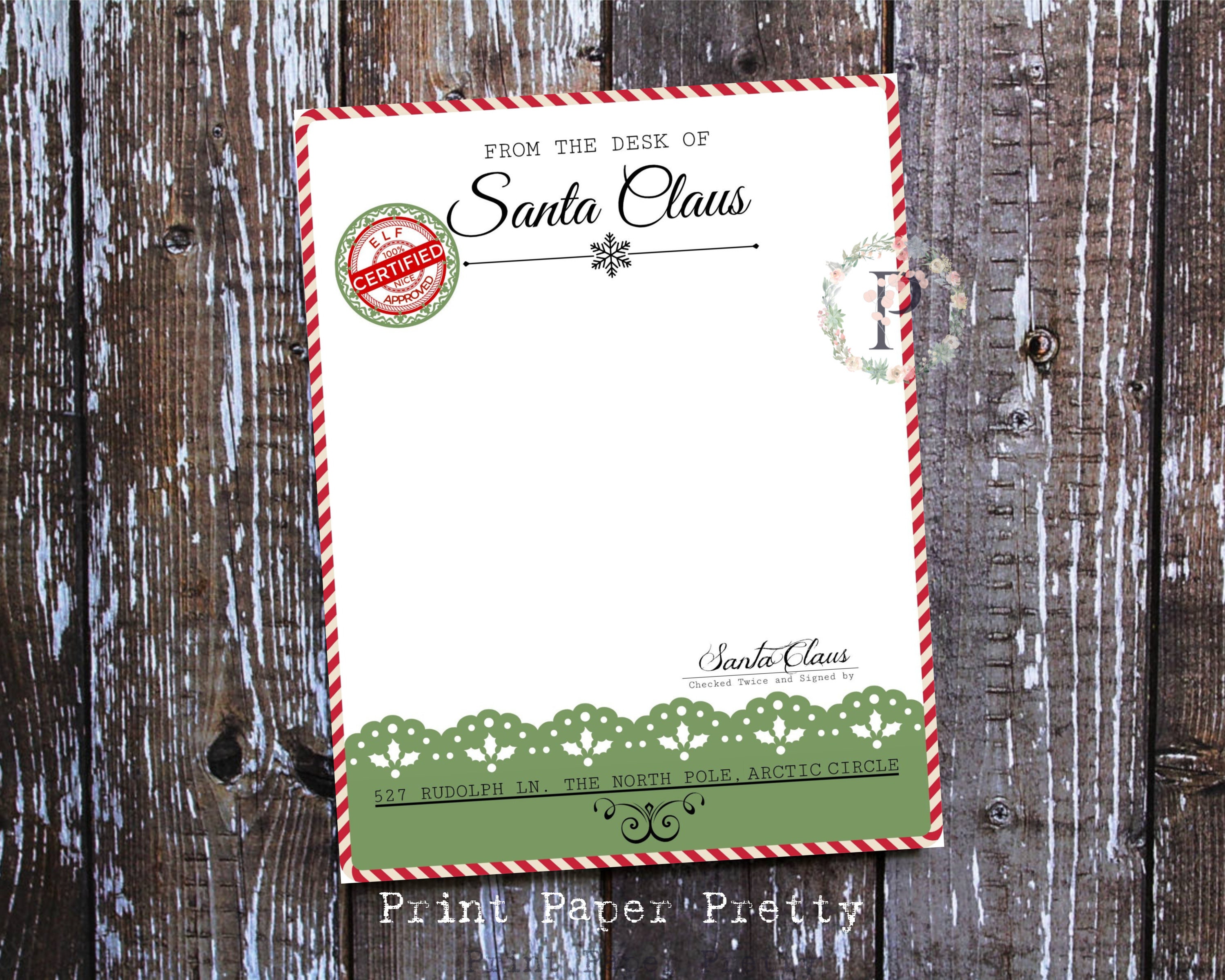 North Pole Letterhead