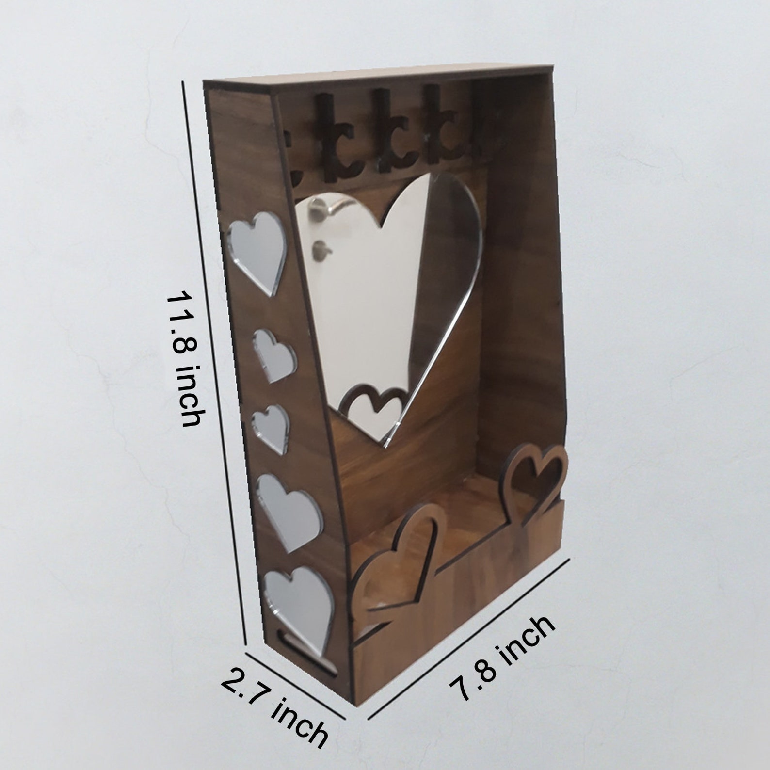 Espejo de entrada con ganchos Espejo Madera Espejo Espejo | Etsy