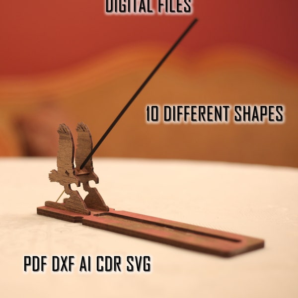 Support d’encens en bois,Brûleur d’encens,Découpe laser en bois,Fichier CNC,Art vectoriel,Cdr AI Pdf DXF Svg,Cadeau de Saint-Valentin