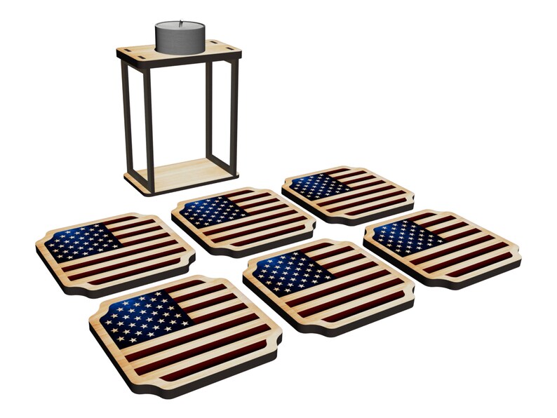 Download Wooden coaster wooden laser cut CNC File Vector Art Cdr | Etsy