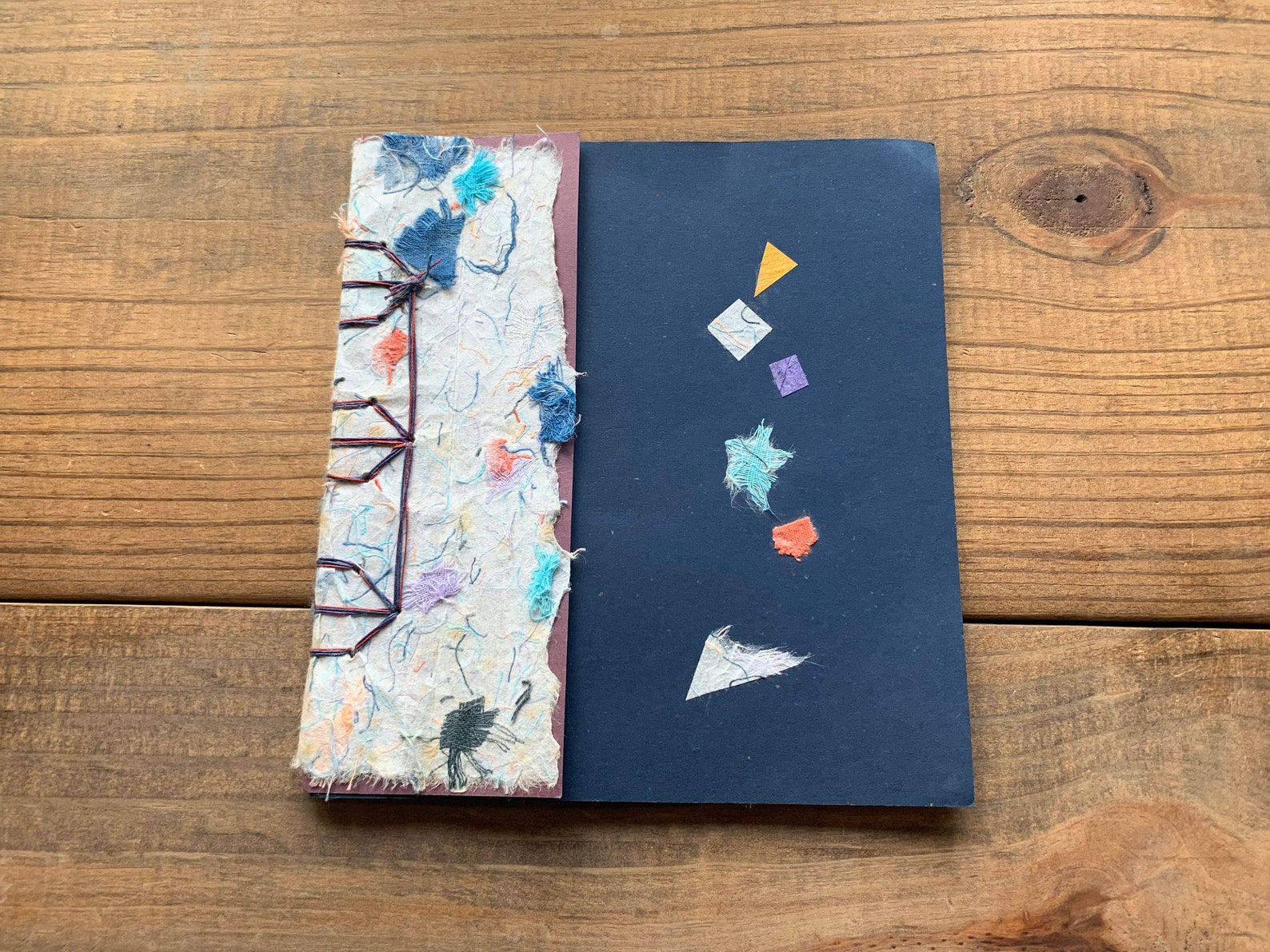 Notebook Handmade Notebook Made from Recycled Materials and Etsy