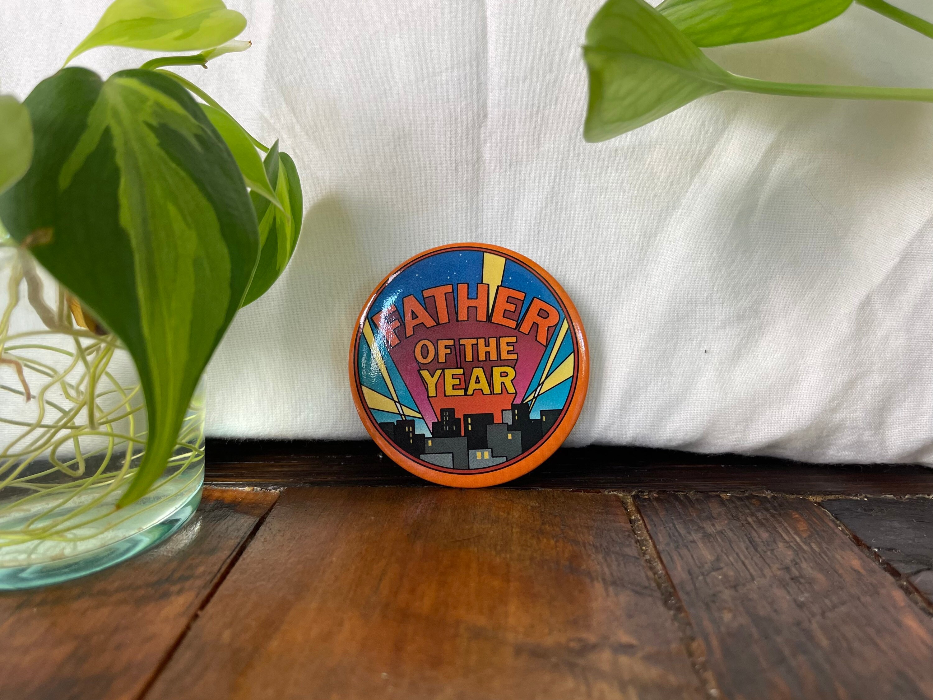 Vintage Pin 'Father of the Year' Fathers Day Pin Etsy