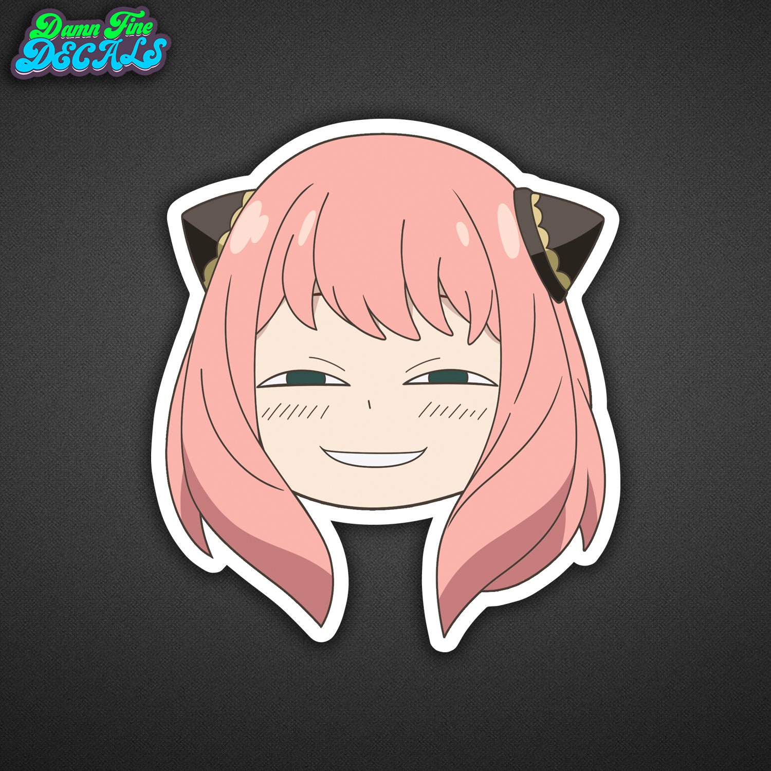 Anya Smug [colour variant]  Sticker for Sale by Ionfoxg