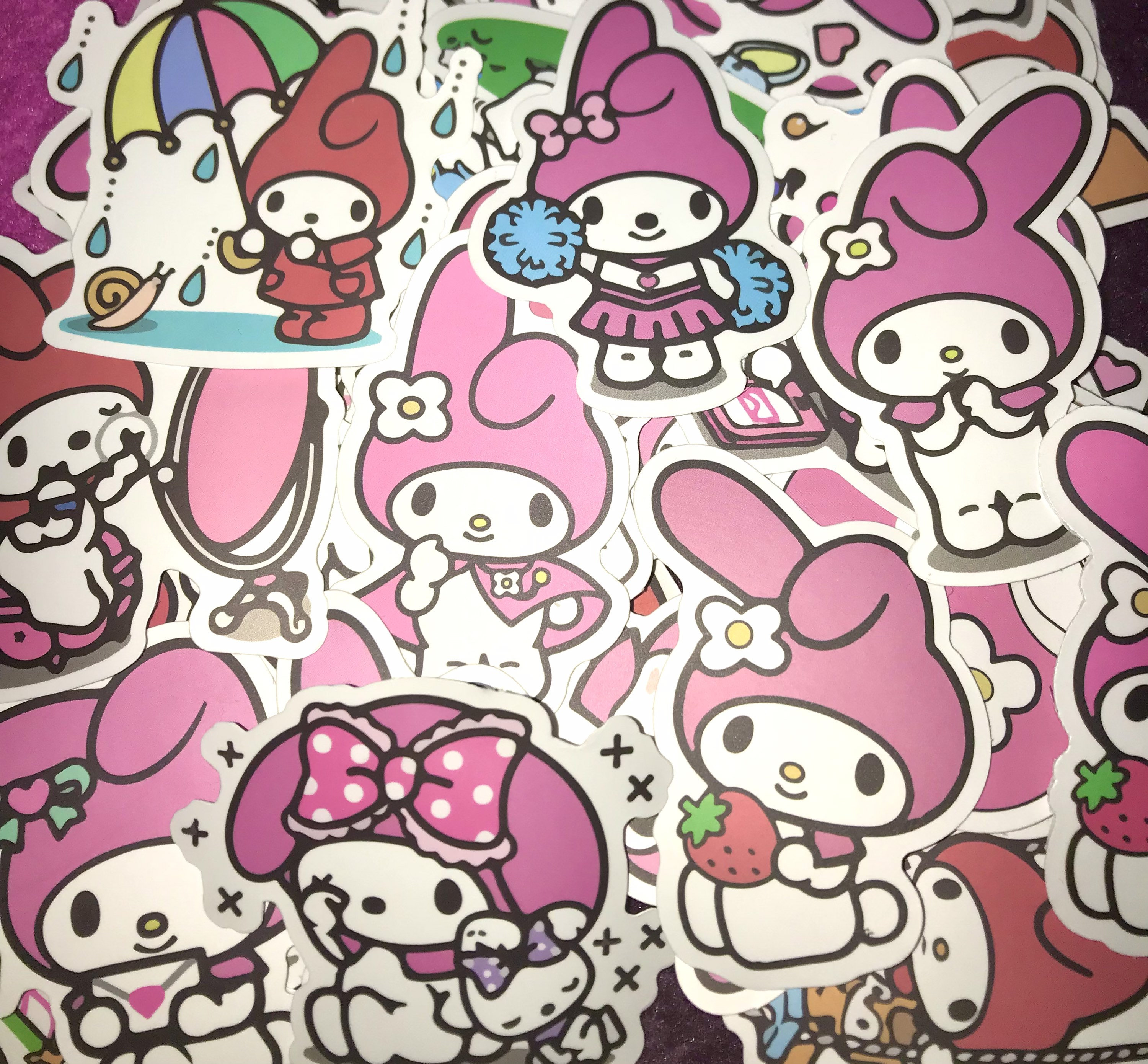 Hello Kitty My Melody Kuromi Sticker Pack Stickers Kawaii Cute for ...