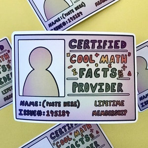 Cool Math Facts Provider Sticker