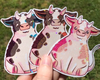 Strawberry | Chocolate | 2% Milk Flavored Cow Stickers