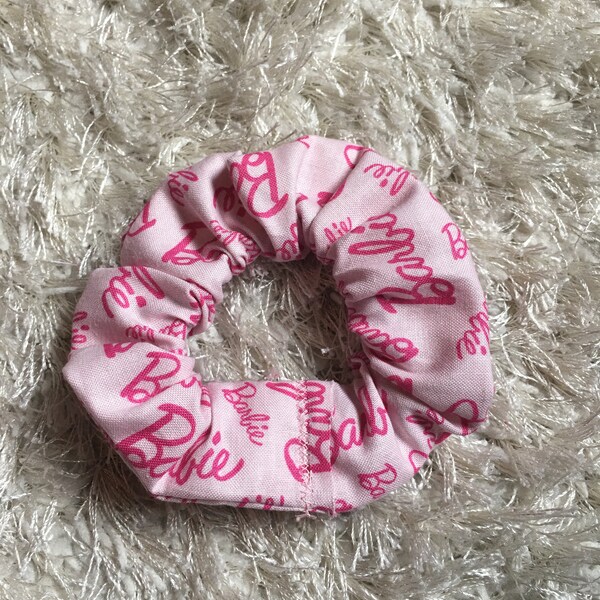 Barbie scrunchie- Barbie hair accessory- Barbie gift- Barbie- gifts under 5- messy bun- 90's fashion