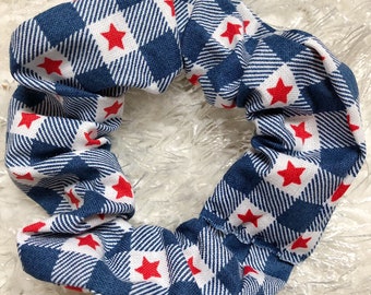 Star Patriotic Scrunchie - Patriotic - Independence Day Scrunchies - 4th of July Scrunchies - Picinic