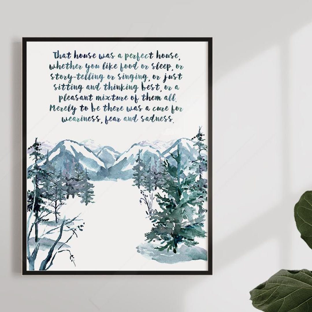 Mountain Landscape Art Print: Inspirational Quote - Etsy