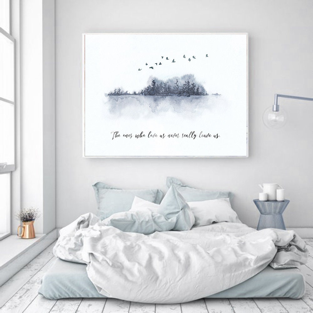 Love Quote Art Print: Watercolor Landscape, Memorial Gift - Etsy
