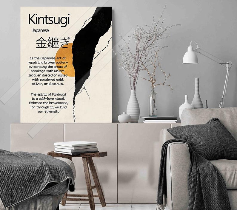 Kintsugi Definition Art Print: Japanese Culture, Inspirational Quote ...