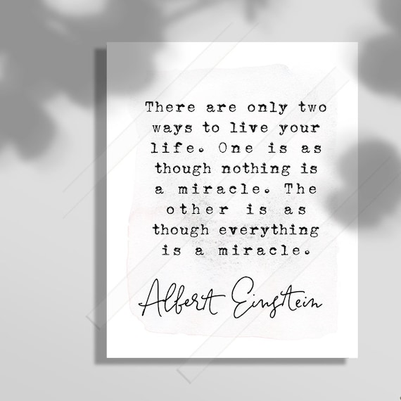 Albert Einstein Quote Art Print: Inspirational Wall Decor