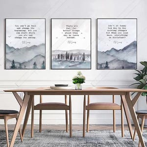 Set of 3 Inspirational Quote Art Prints - Office Decor - Motivational Quote Art Prints - Birthday Gift - Housewarming Gift