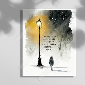 Eines Tages wirst du alt genug sein, um wieder anzufangen, Märchen zu lesen - Inspirierter Kunstdruck - Literarisches Zitat - Einweihungsgeschenk