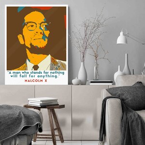 Malcolm X Inspirational Quote Art Print Education Is The Passport To The Future One Awake Enough to Awaken A Man Who Stands For Nothing image 6