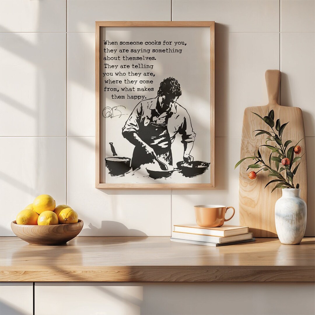 Inspirational Kitchen Quote Art: Foodie Gift, Cook Art Print or Canvas ...