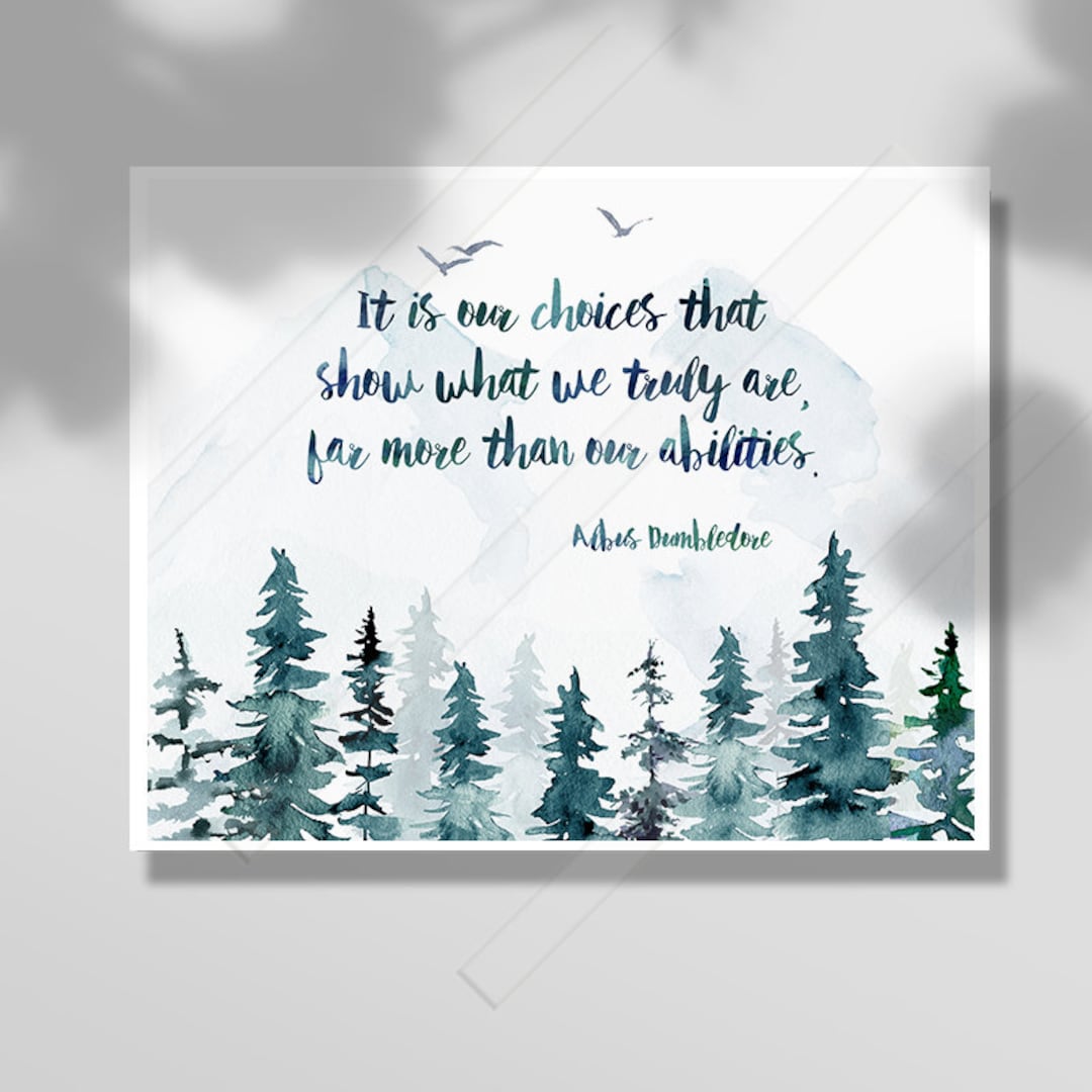 Inspirational Quote Art Print: Watercolor Forest, BFF Gift - Etsy