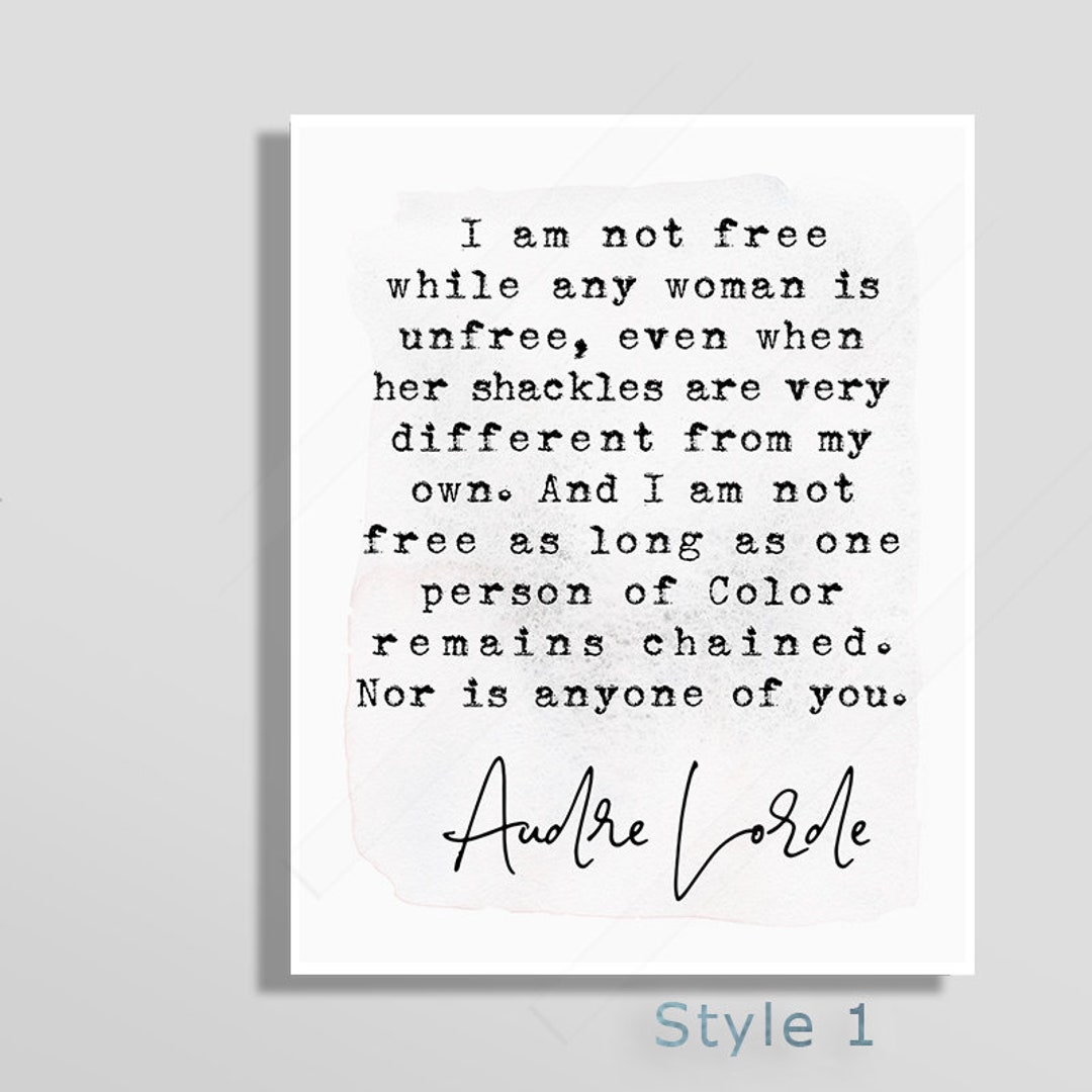 Audre Lorde Quote Art Print - Inspirational Feminist Wall Art - Etsy Sweden, image size:1080x1080