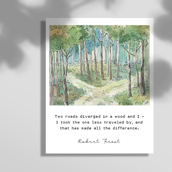 Two Roads Diverged Drawing