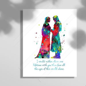 Prefiero pasar toda la vida contigo que enfrentar todos los siglos solo - Regalo de San Valentín - Regalo de pareja Regalo romántico