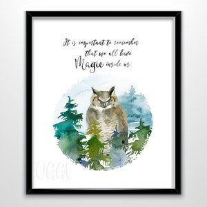 It Is Important To Remember That We All Have Magic Inside Us Quote - Watercolor Art Print - Birthday Gift - Inspirartion Quote