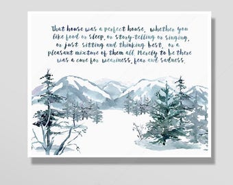 Inspirational Mountain Quote Art Print