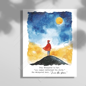 Je suis l'impression d'art mural Storm. -Ils lui ont chuchoté que vous ne pouvez pas résister à la tempête - Déco de bureau - Art féministe - Cadeau d'anniversaire n° 2