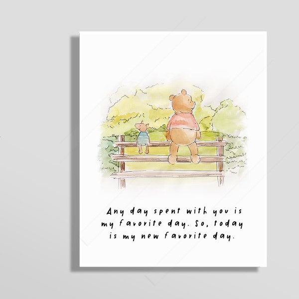 Winnie the pooh today is my favorite day etsy