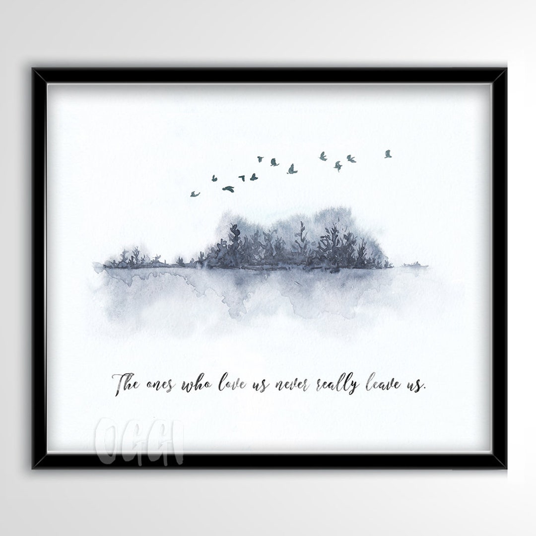 Love Quote Art Print: Watercolor Landscape, Memorial Gift - Etsy