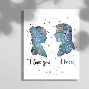 I love you I know poster - Valentine&#39;s Day Gift - Couples Gift Romantic Gift