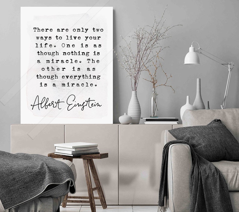Albert Einstein-citatkonsttryck: Inspirerande väggdekoration bild 2
